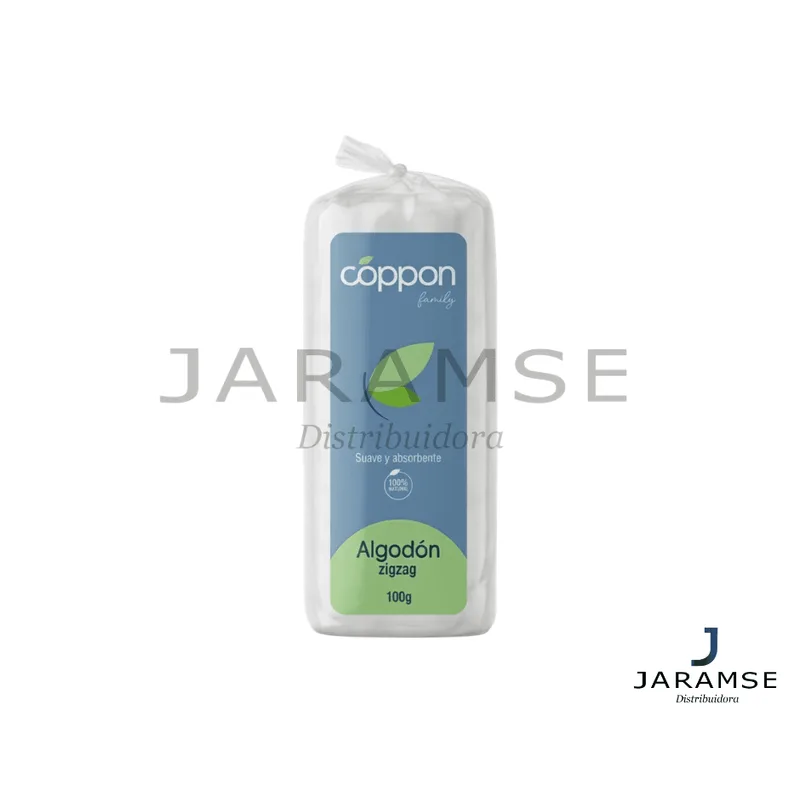 Algodón hidrófilo Coppon 100g — distribuidor JARAMSE boticas y perfumerías Perú
