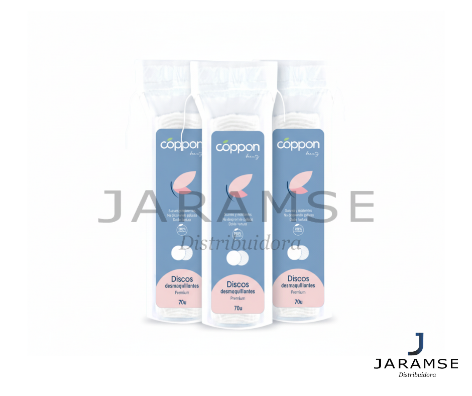 Discos desmaquillantes Coppon Beauty premium x70 — distribuidor mayorista perfumerías Lima