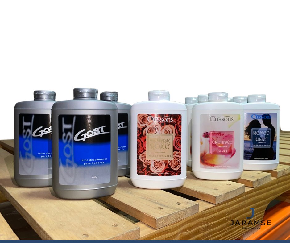 Talcos Cussons y Gost exclusivos en Perú — distribuidor JARAMSE Lima