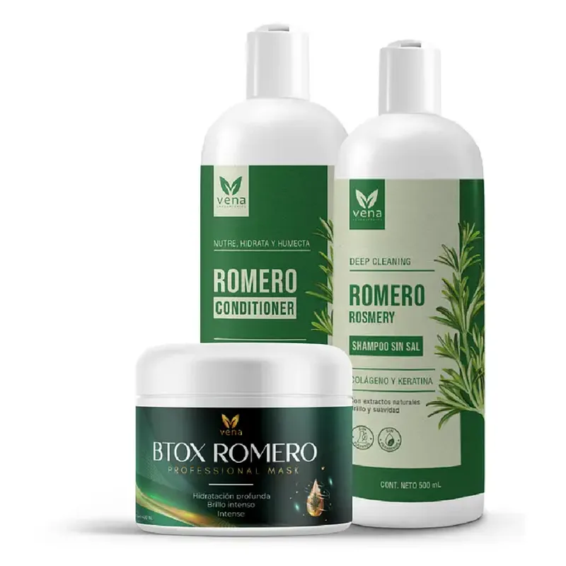 Línea Romero Vena Laboratorios — shampoo, acondicionador y btox romero mayorista Lima JARAMSE