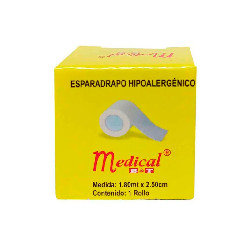 Esparadrapo Hipoalergénico 1.8m x 2.5cm Medical