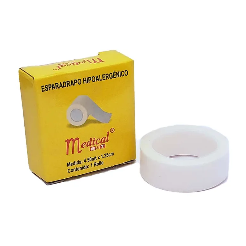Esparadrapo Hipoalergénico 4.5m x 1.25cm Medical