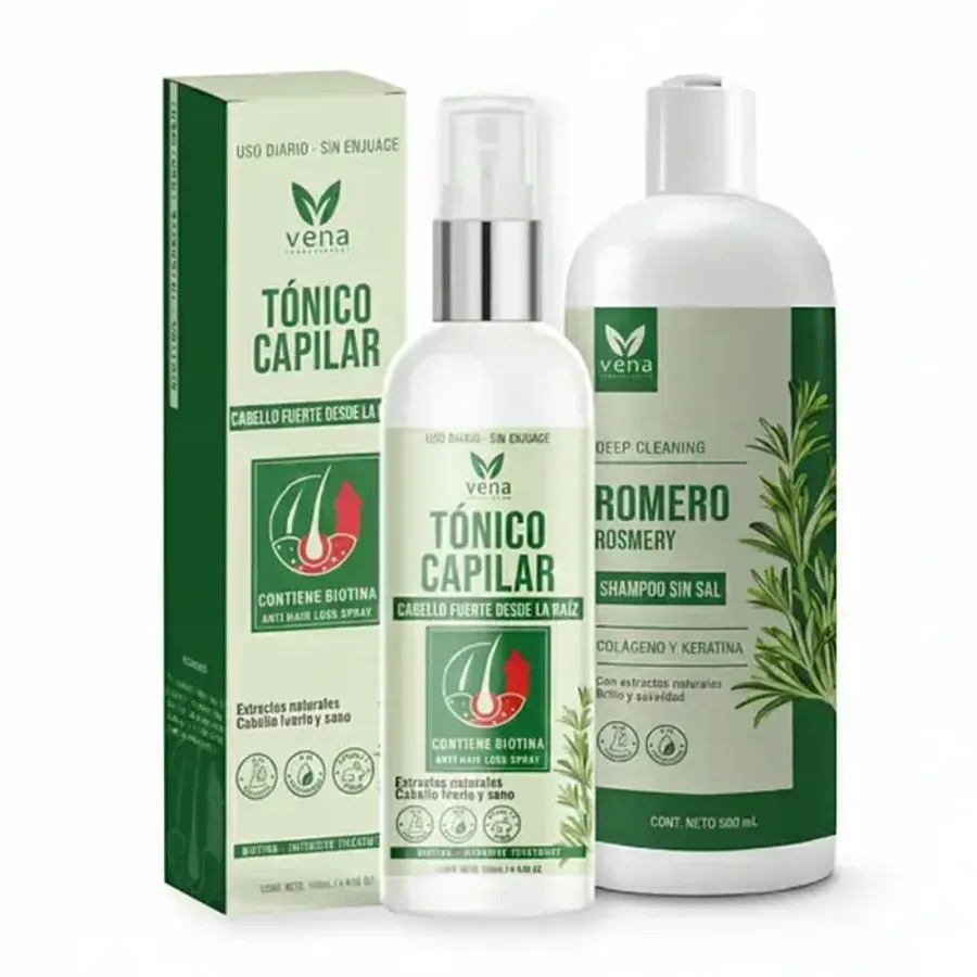 Set Vena Shampoo Romero + Tónico Capilar