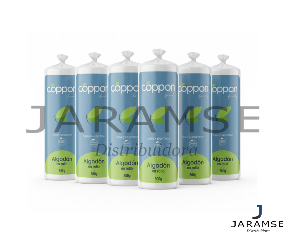 Algodón hidrófilo Coppon 500g en rollo — mayorista para hospitales y clínicas Lima